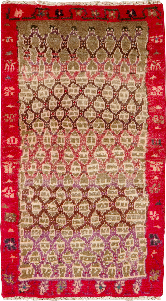 Vintage Persian Hamadan Rug, No.26308 - Staging