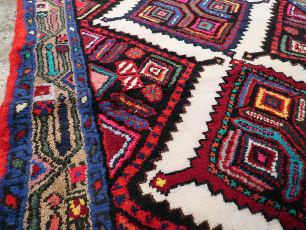 Vintage Persian Hamadan Rug, No.26309 - Staging