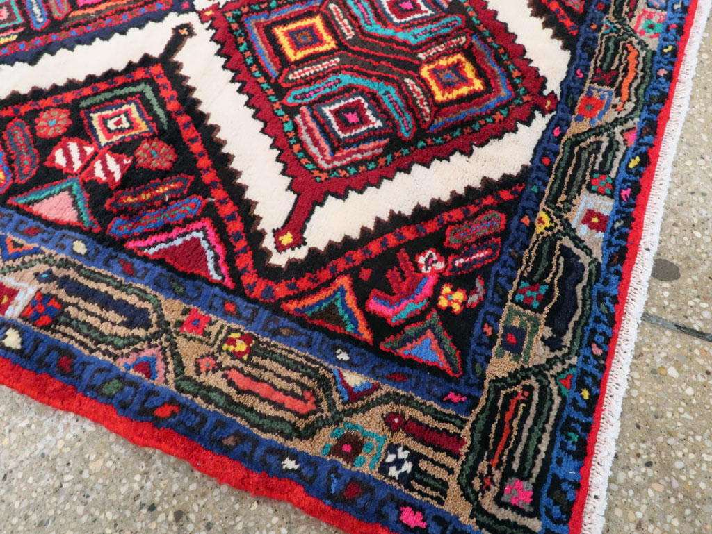 Vintage Persian Hamadan Rug, No.26309 - Staging