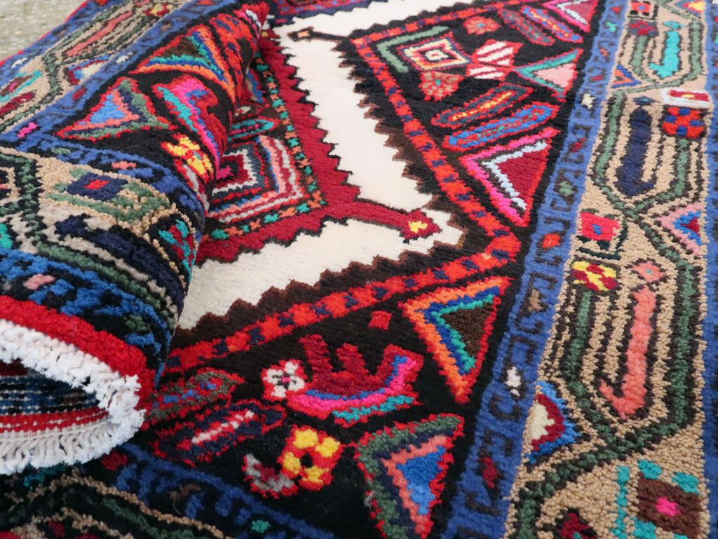 Vintage Persian Hamadan Rug, No.26309 - Staging