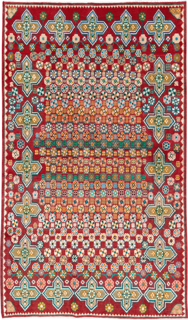 Vintage Persian Kashan Rug, No.26310 - Staging