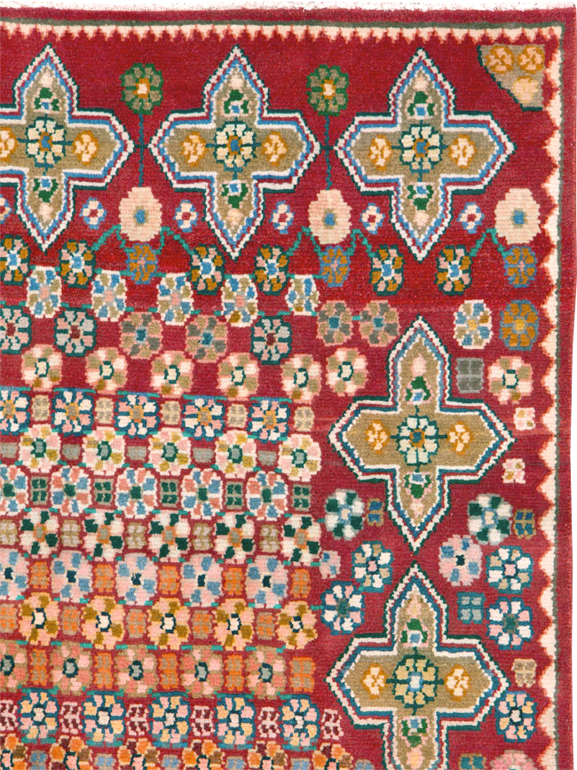 Vintage Persian Kashan Rug, No.26310 - Staging