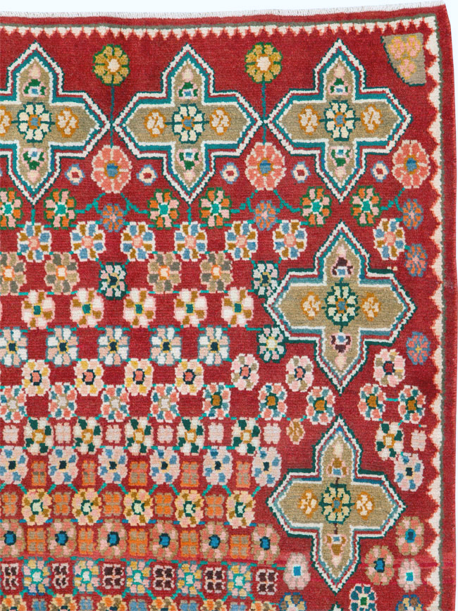Vintage Persian Kashan Rug, No.26310 - Staging