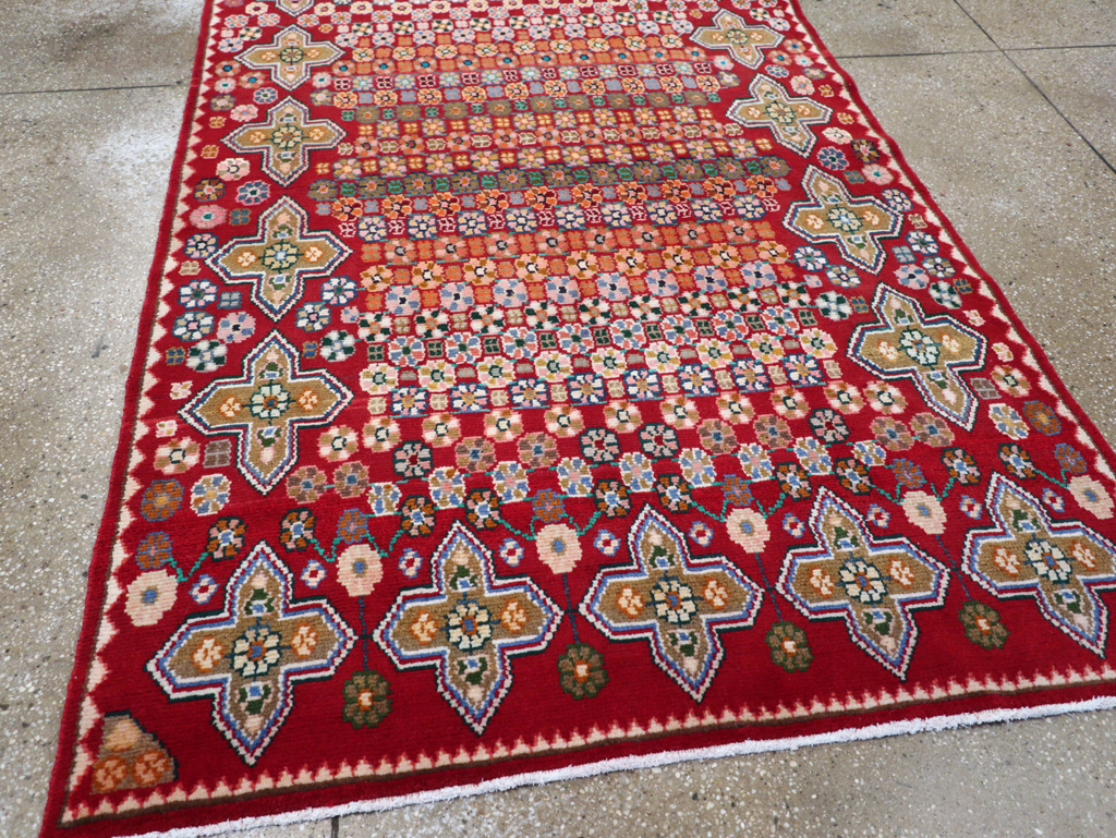 Vintage Persian Kashan Rug, No.26310 - Staging