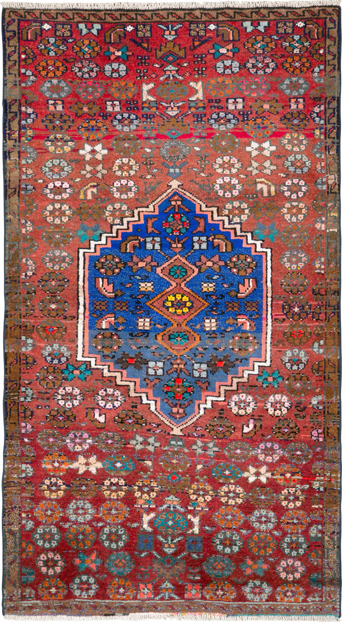 Vintage Persian Hamadan Rug, No.26312 - Staging
