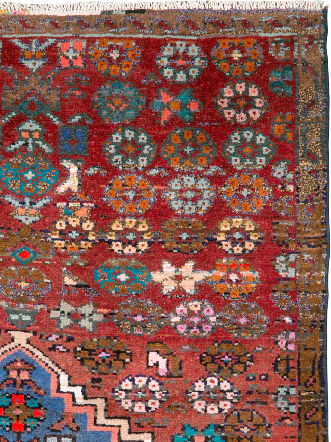Vintage Persian Hamadan Rug, No.26312 - Staging
