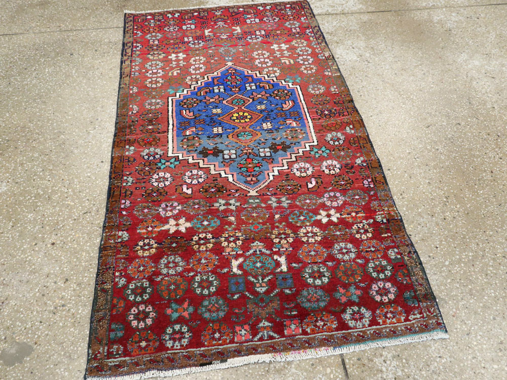 Vintage Persian Hamadan Rug, No.26312 - Staging