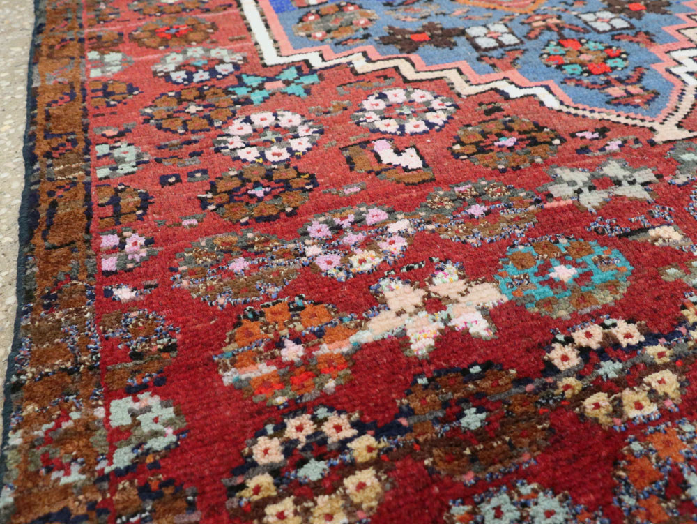 Vintage Persian Hamadan Rug, No.26312 - Staging