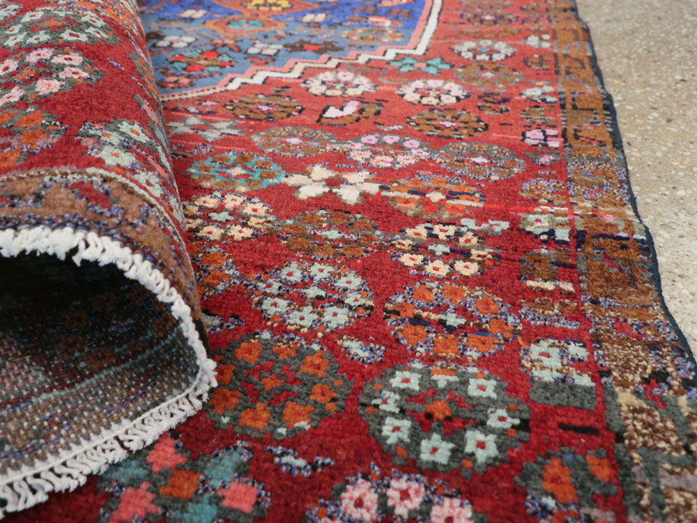 Vintage Persian Hamadan Rug, No.26312 - Staging
