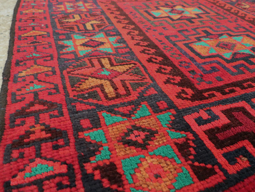 Vintage Persian Baluch  Square Rug, No.26319 - Staging