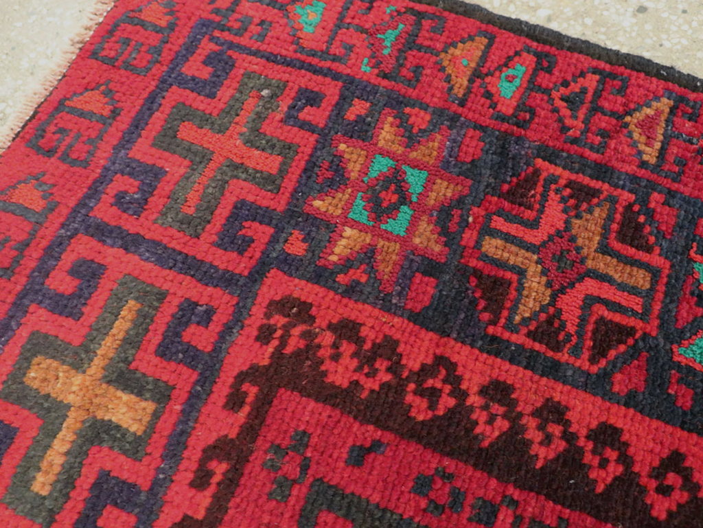 Vintage Persian Baluch  Square Rug, No.26319 - Staging