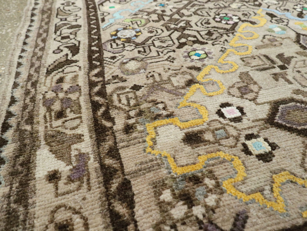 Vintage Persian Malayer Square Rug, No.26320 - Staging