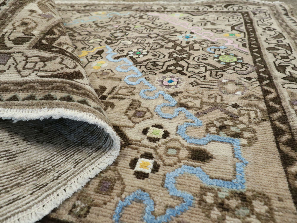 Vintage Persian Malayer Square Rug, No.26320 - Staging