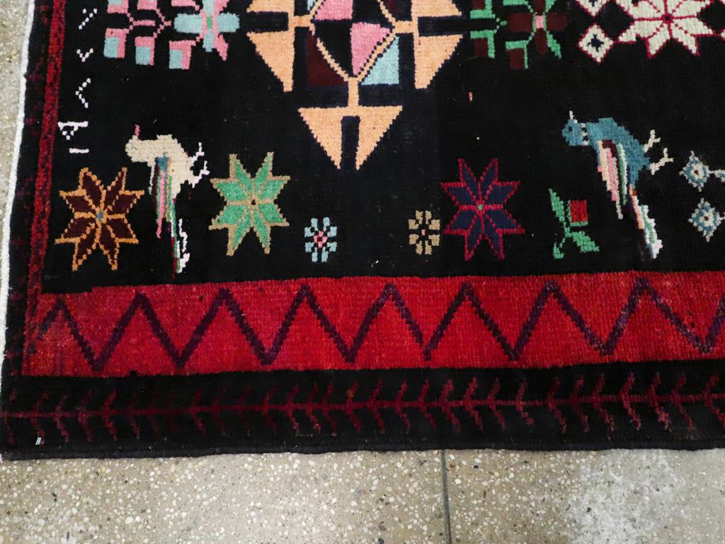 Vintage Persian Kurd Runner, No.26323 - Staging