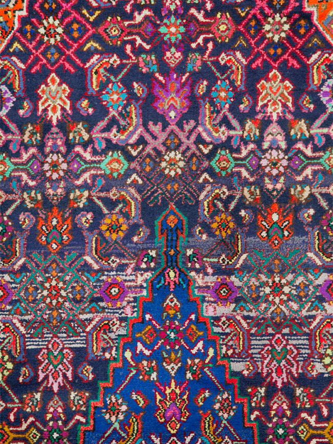 Vintage Persian Hamadan Gallery Carpet, No.26324 - Staging
