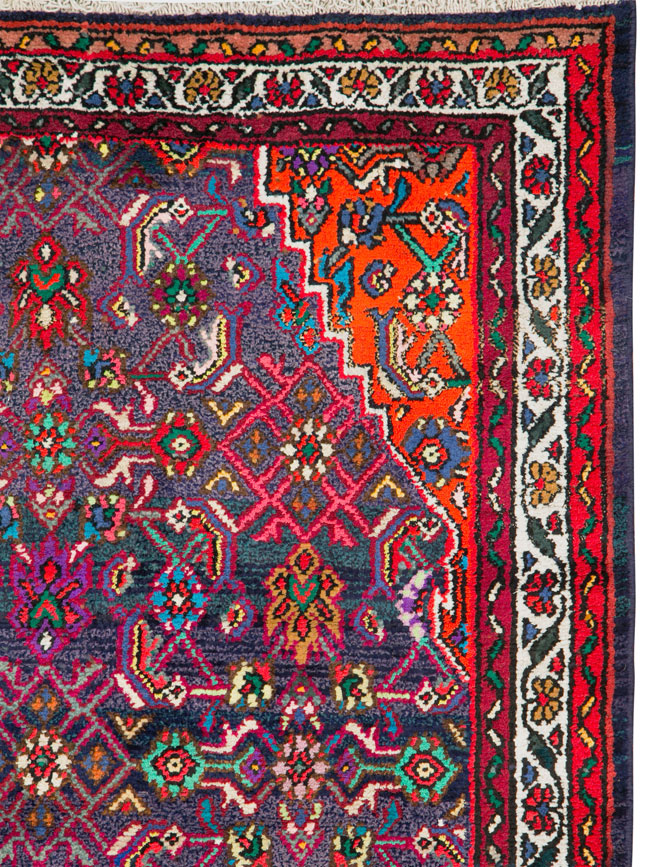 Vintage Persian Hamadan Gallery Carpet, No.26324 - Staging