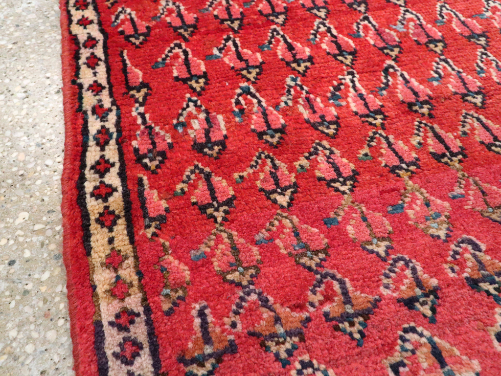 Vintage Persian Hamadan Throw Rug, No.26326 - Staging