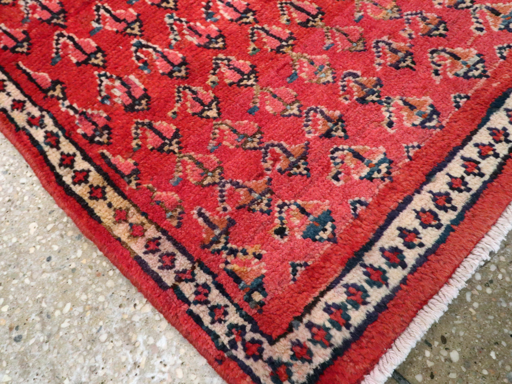 Vintage Persian Hamadan Throw Rug, No.26326 - Staging