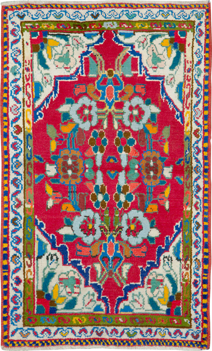 Vintage Persian Hamadan Rug, No.26327 - Staging