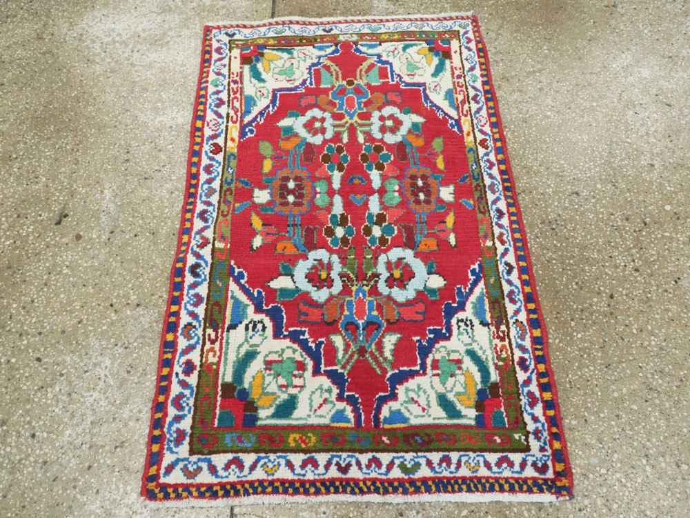 Vintage Persian Hamadan Rug, No.26327 - Staging