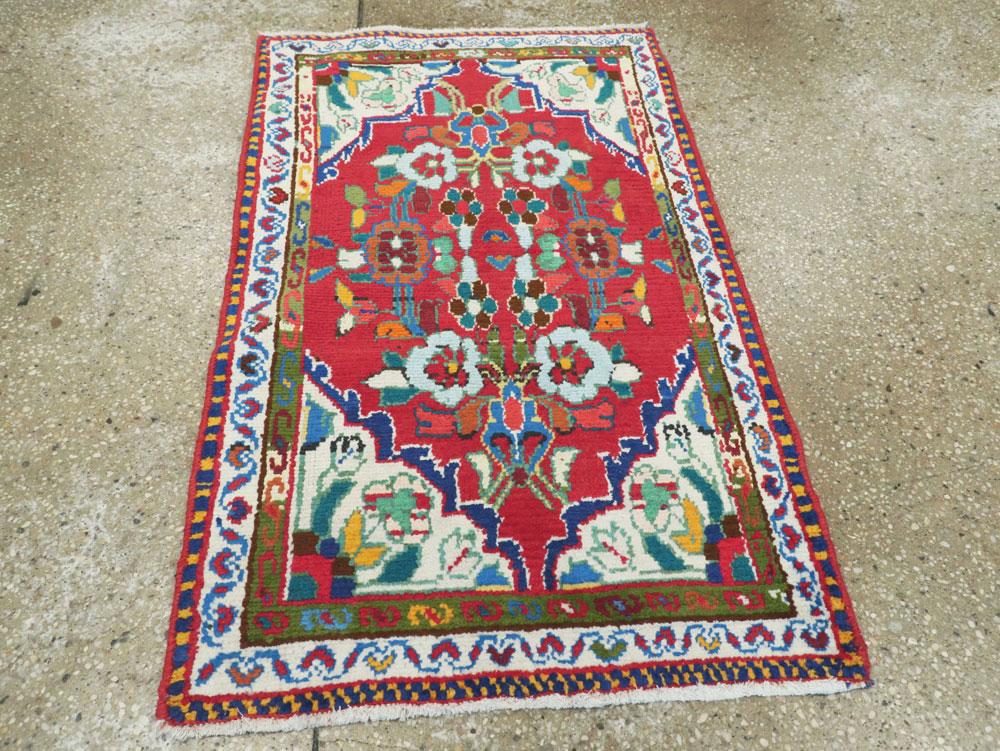 Vintage Persian Hamadan Rug, No.26327 - Staging