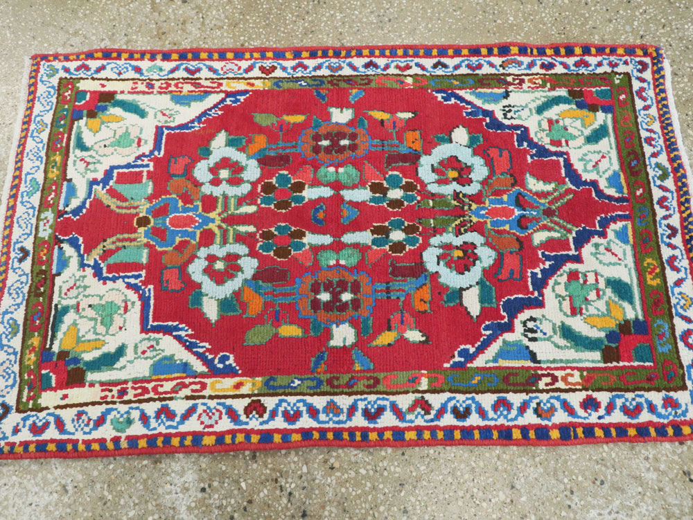 Vintage Persian Hamadan Rug, No.26327 - Staging