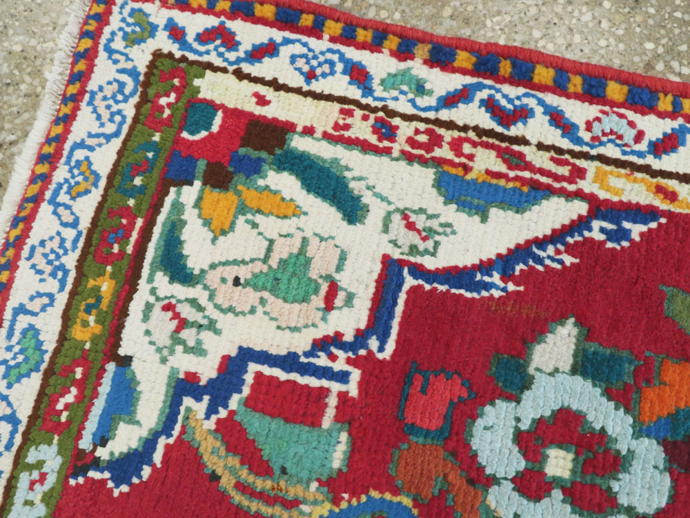 Vintage Persian Hamadan Rug, No.26327 - Staging