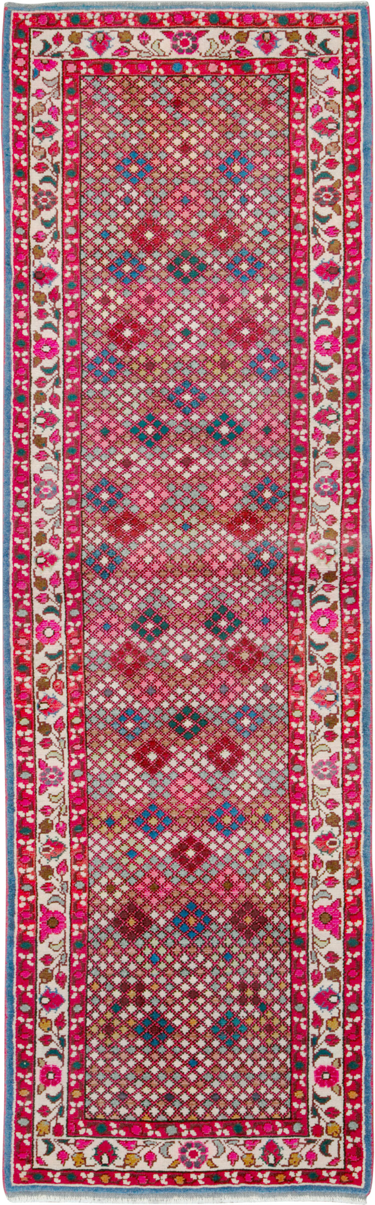 Vintage Persian Hamadan Rug, No.26328 - Staging