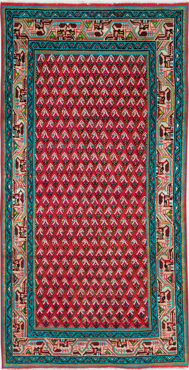Vintage Persian Hamadan Rug, No.26331 - Staging