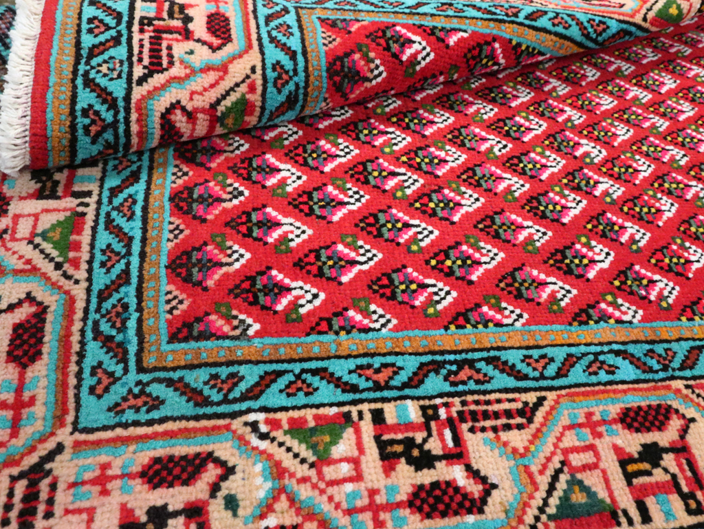 Vintage Persian Hamadan Rug, No.26331 - Staging
