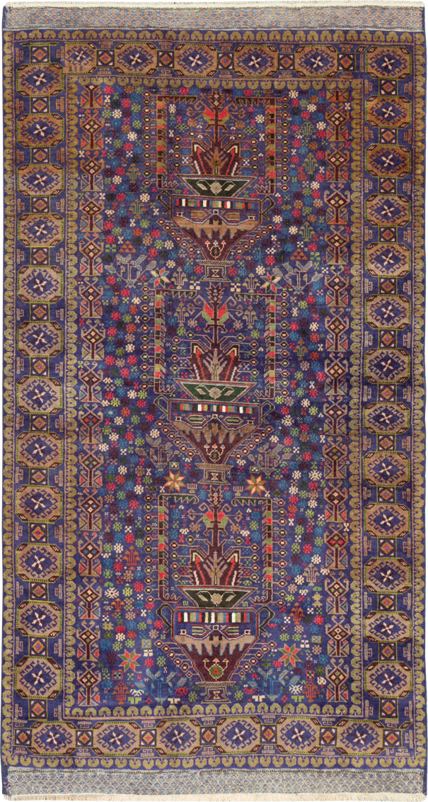 Vintage Persian Baluch Rug, No.26336 - Staging