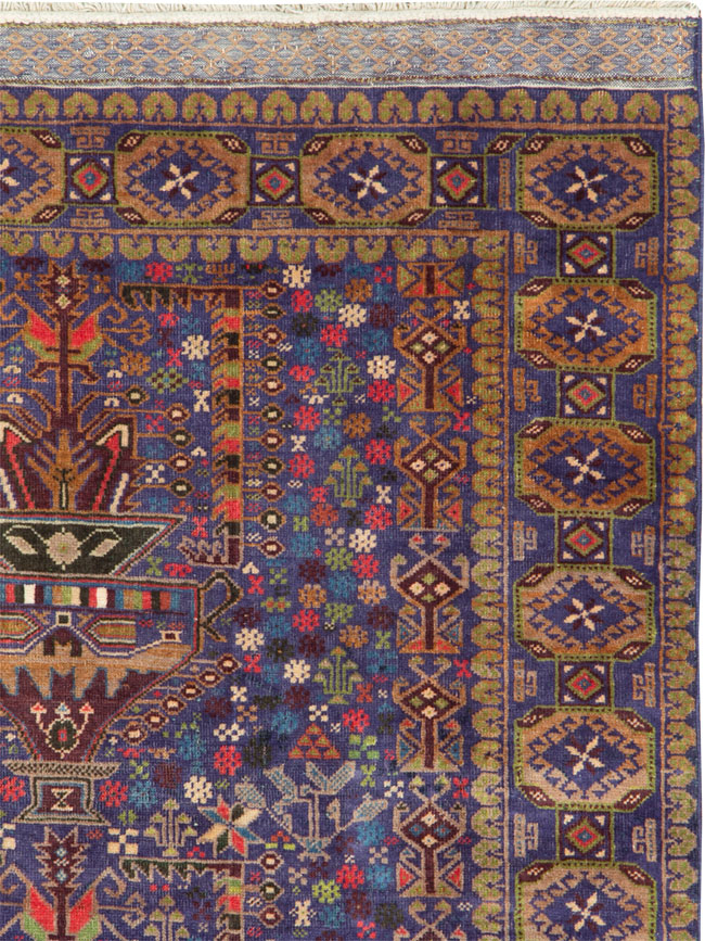 Vintage Persian Baluch Rug, No.26336 - Staging