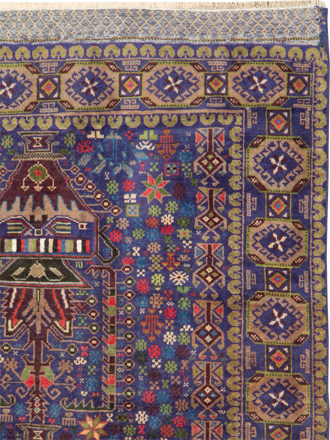Vintage Persian Baluch Rug, No.26336 - Staging