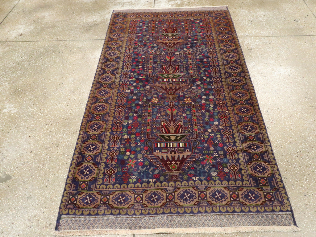 Vintage Persian Baluch Rug, No.26336 - Staging