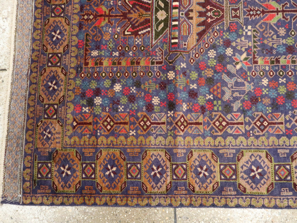 Vintage Persian Baluch Rug, No.26336 - Staging