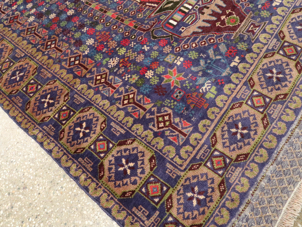Vintage Persian Baluch Rug, No.26336 - Staging