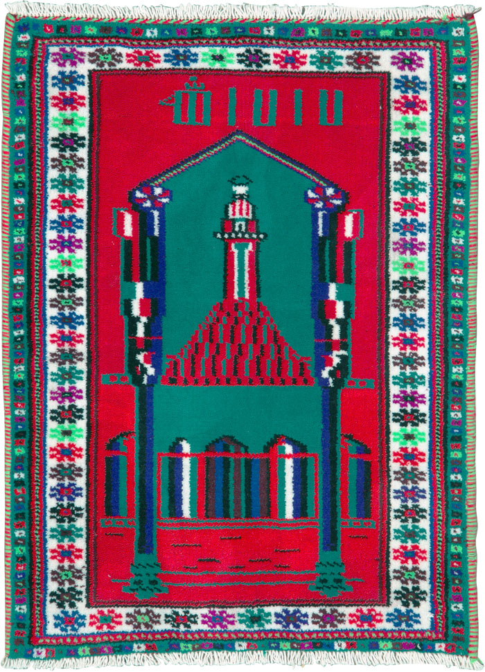 Vintage Persian Baluch Rug, No.26338 - Staging