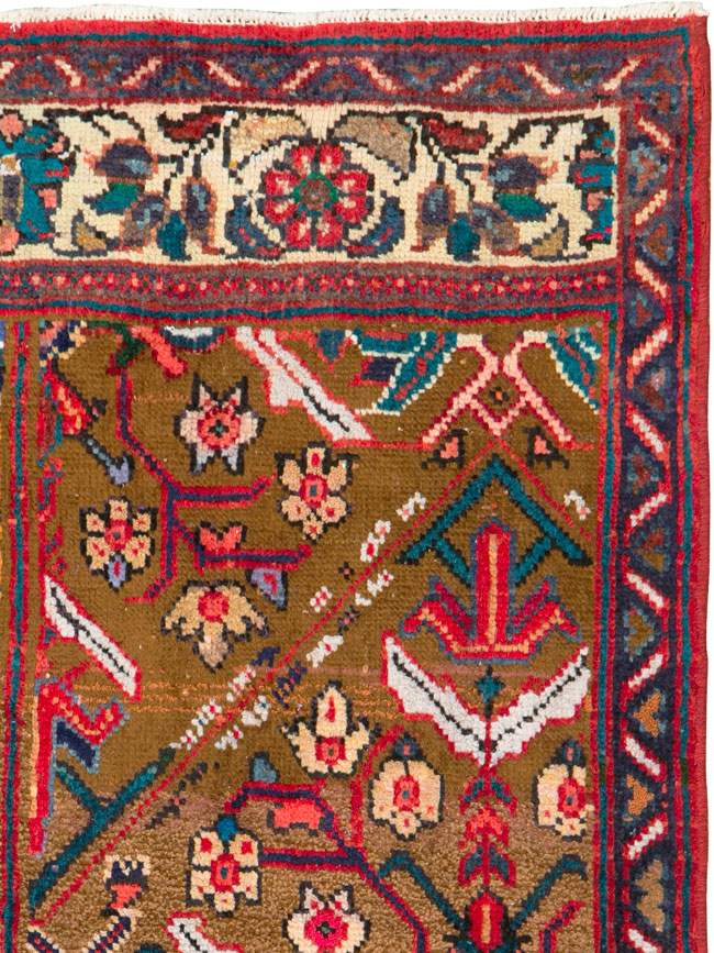 Vintage Persian Mahal Wagireh Sampler Rug, No.26342 - Staging
