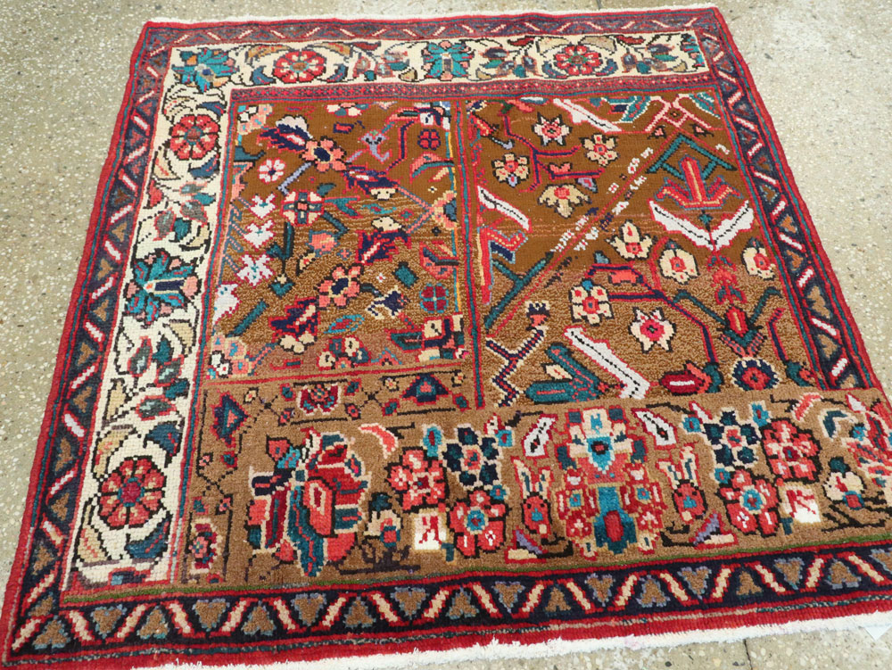 Vintage Persian Mahal Wagireh Sampler Rug, No.26342 - Staging