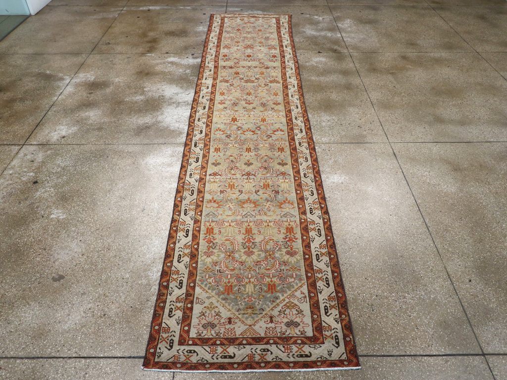 Vintage Persian Malayer Long Runner, No.26353 - Staging