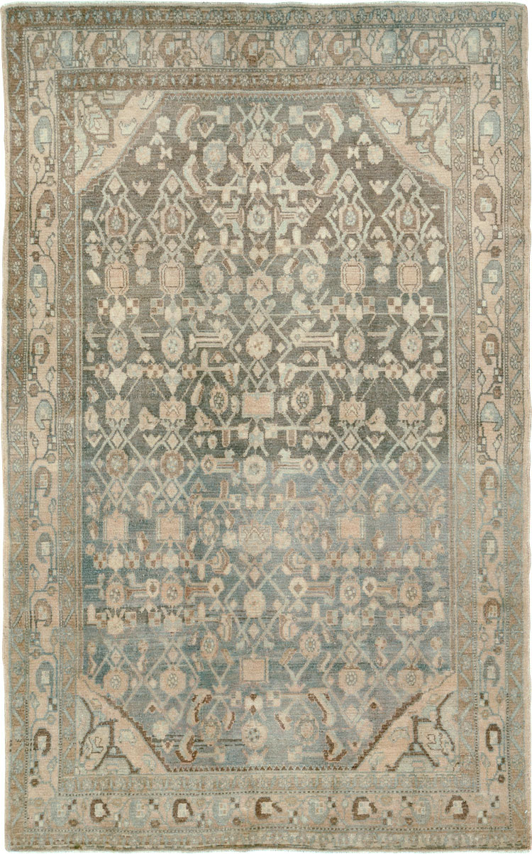 Vintage Persian Malayer Accent Rug, No.26358 - Staging