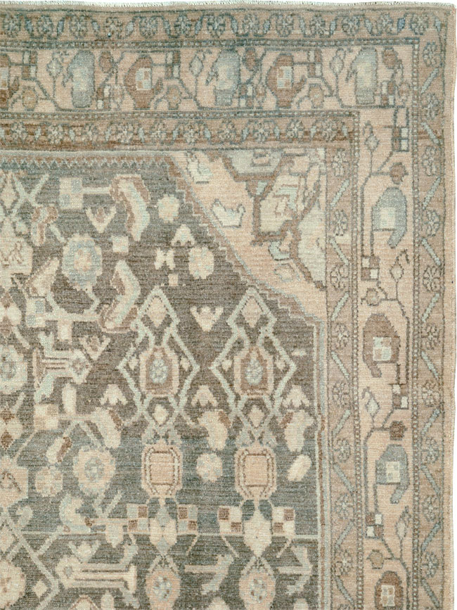 Vintage Persian Malayer Accent Rug, No.26358 - Staging