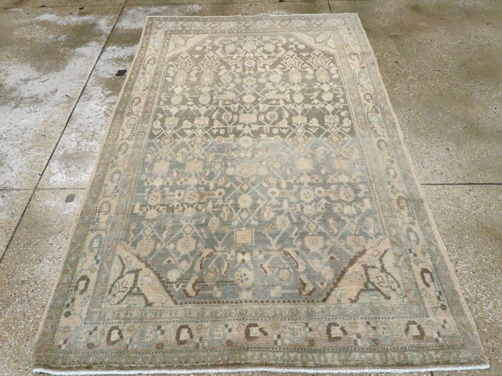 Vintage Persian Malayer Accent Rug, No.26358 - Staging