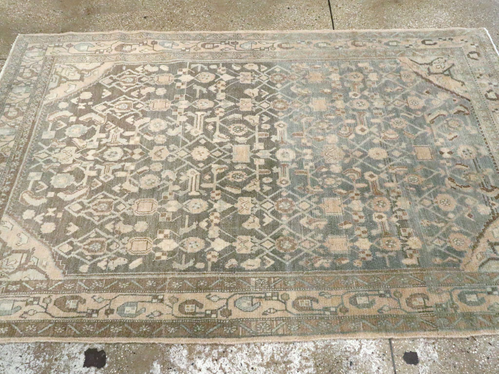 Vintage Persian Malayer Accent Rug, No.26358 - Staging