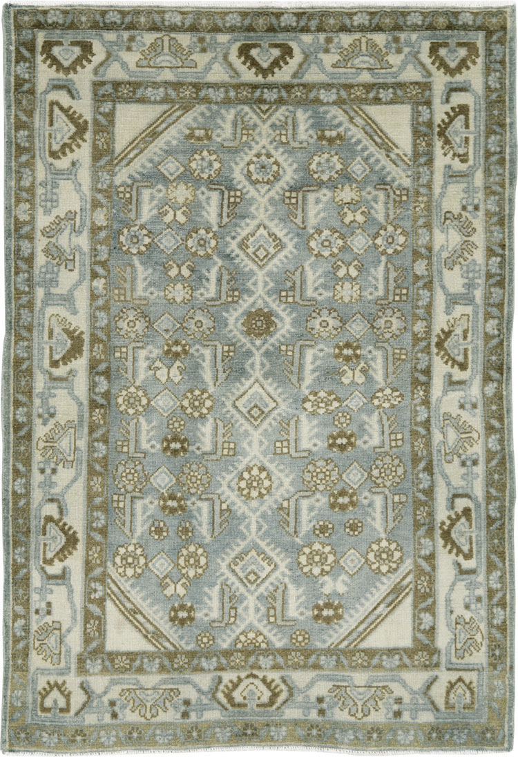 Vintage Persian Malayer Throw Rug, No.26371 - Staging