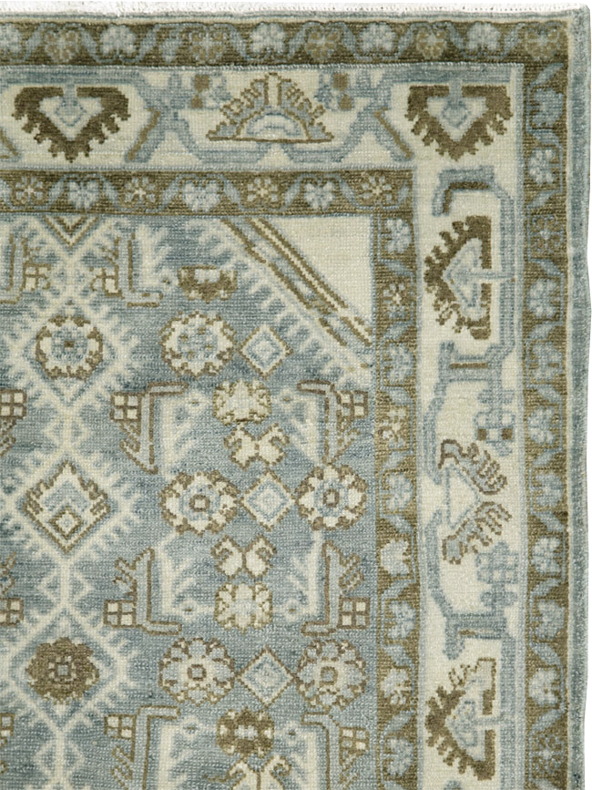 Vintage Persian Malayer Throw Rug, No.26371 - Staging