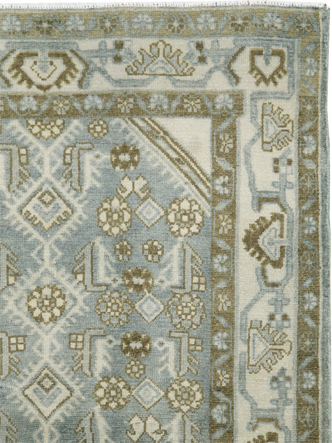 Vintage Persian Malayer Throw Rug, No.26371 - Staging