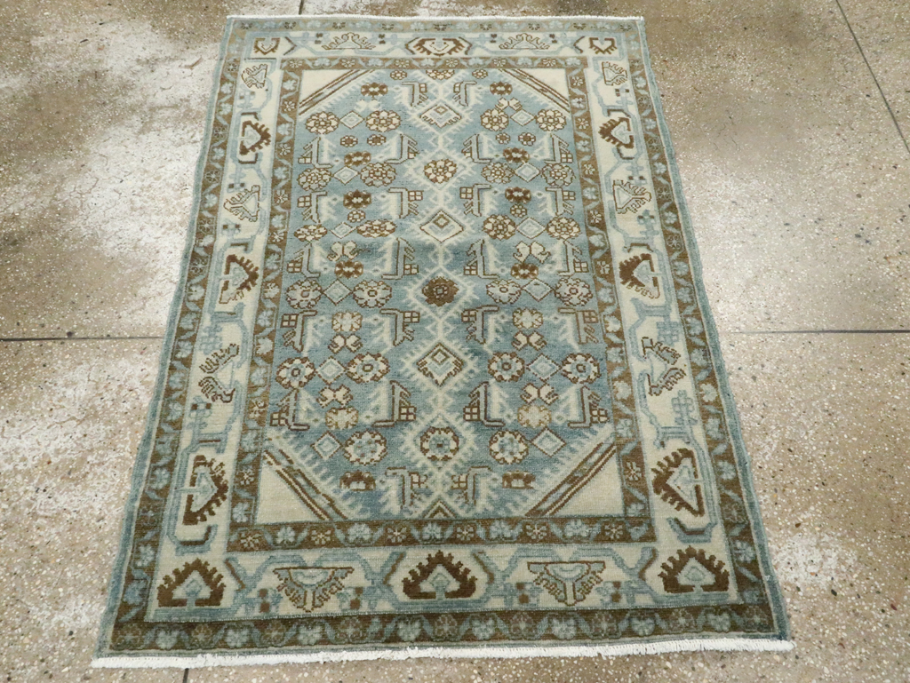 Vintage Persian Malayer Throw Rug, No.26371 - Staging