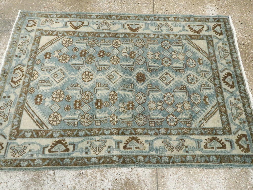 Vintage Persian Malayer Throw Rug, No.26371 - Staging