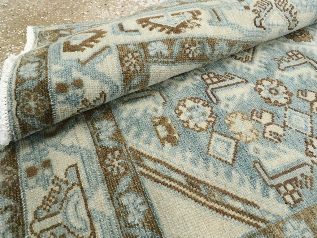 Vintage Persian Malayer Throw Rug, No.26371 - Staging